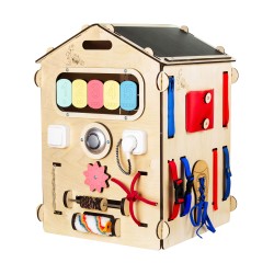Дървена интерактивна къщичка BusyKids Natura – натурална серия