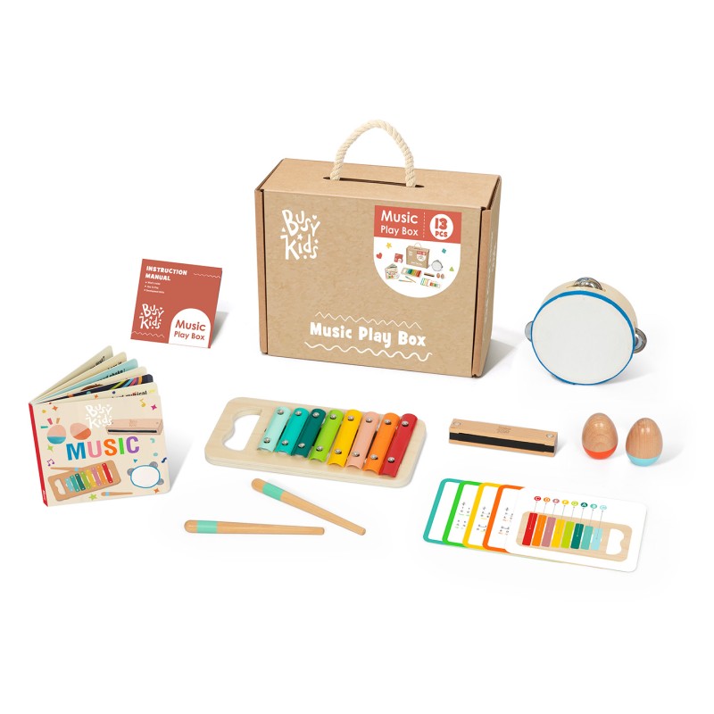 Монтесори музикален комплект BusyKids – детски музикални инструменти